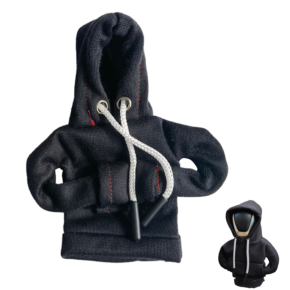 Shift Knobs Fashionable Hooded Shirt Mini Car Shifter Knobs Cover Trim-Black