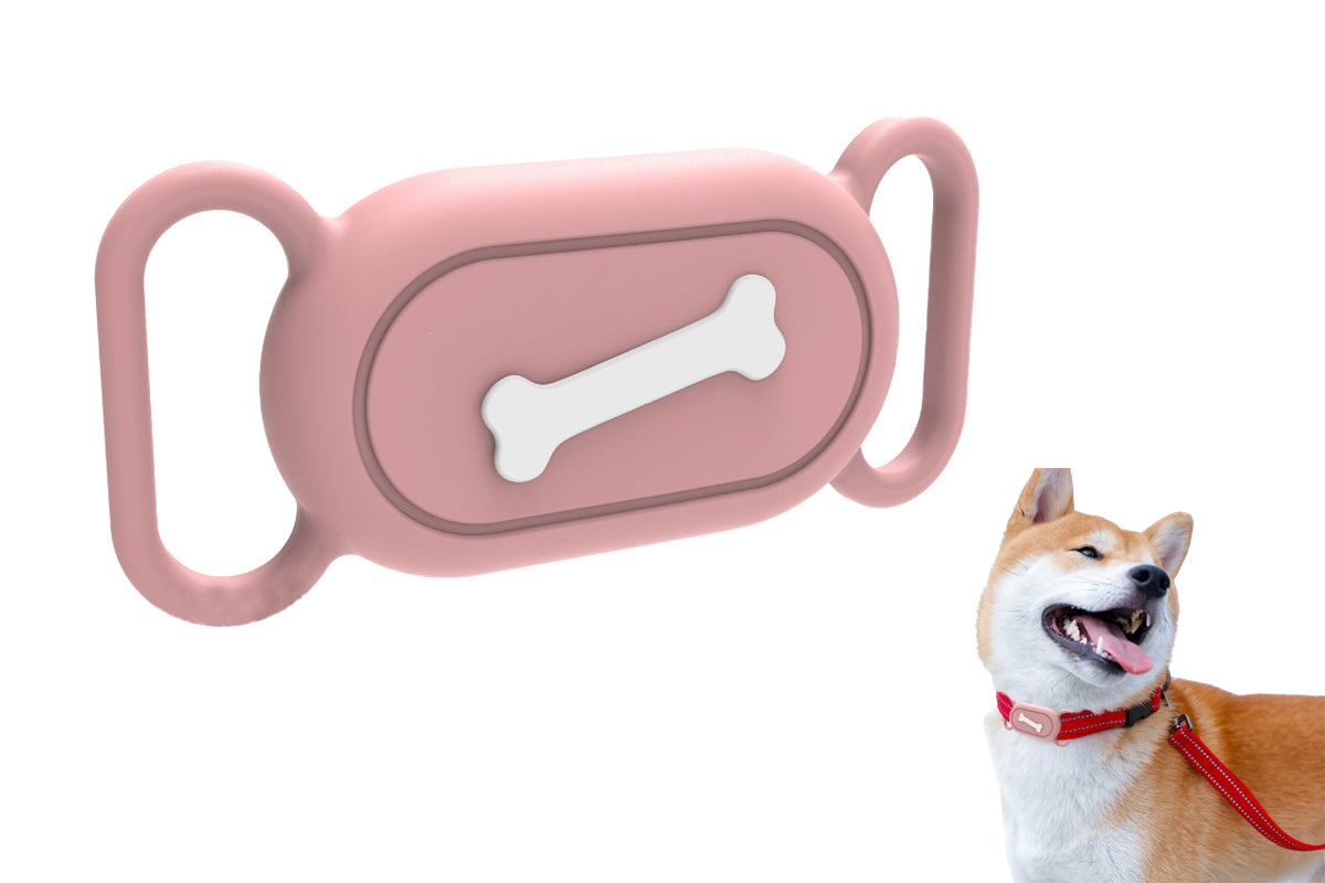 Silicone Pet Collar Holder for Samsung Galaxy SmartTag 2 - Bone