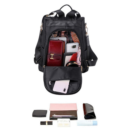 Anti Theft Women Backpack with Water Repellent for Travel Black