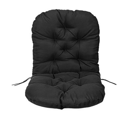 Solid Color Seat Cushion for Swivel Rocker Chair for Home Garden High Back Hammock Black