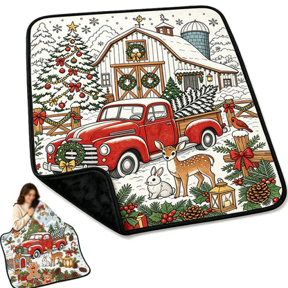 DIY Coloring Graffiti Christmas Blanket Drawing Blanket for Adults - Style6