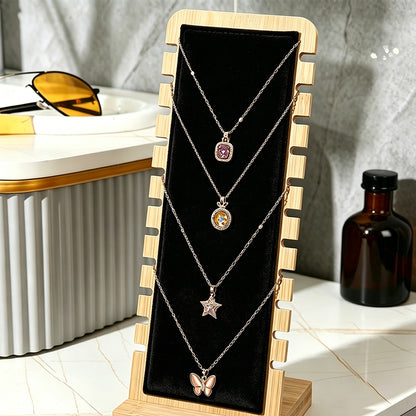 Bamboo Necklace Display Stand for Vendor- Black