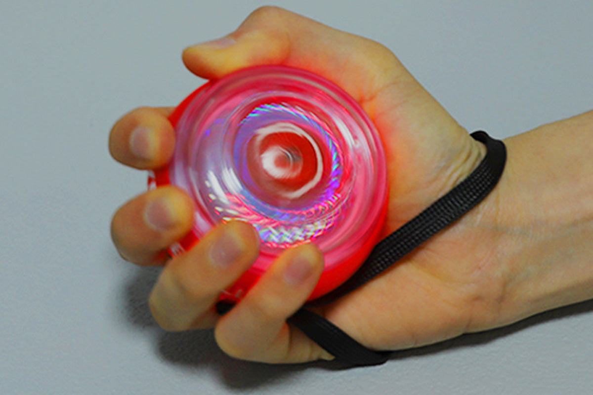 6 Color LED Gyroscope Wrist Exercise Ball Strength Trainer Muscle Training-Red