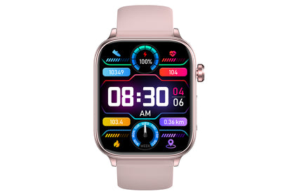 Smart Watch 1.96-Inch ECG Fitness Tracker with Heart Rate Blood Oxygen Blood Glucose Uric Acid and Blood Lipid 100 Sports Modes Activity Tracker-Pink