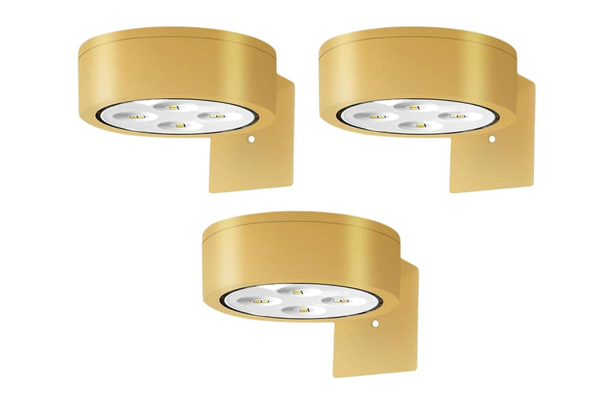 3 Piece Wireless Art Display Picture Lights - Gold