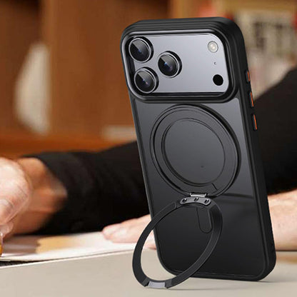 360 Degree Rotating Stand Case for iPhone 18Pro 17Pro - Black