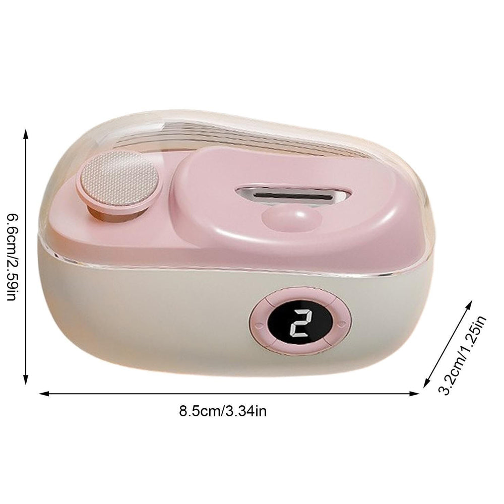 2-in-1 Electric Nail Clipper Trimmer 3 Speed Electric Toenail Clippers - Pink