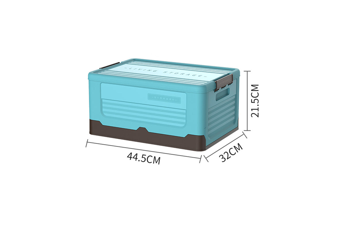 Collapsible Plastic Storage Bins for Closet Organizers-Blue