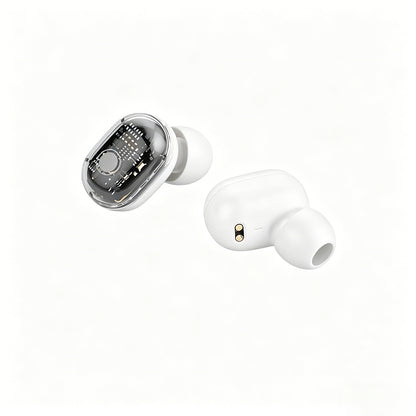 Bluetooth 5.1 Wireless Earbuds with LED Display IPX4 Waterproof Headphones-White