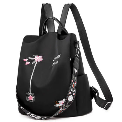 Anti Theft Women Backpack with Water Repellent for Travel Black