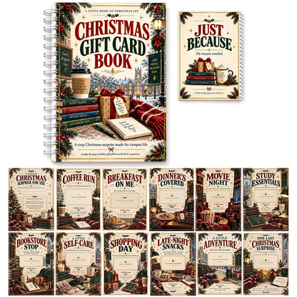 Christmas Presents Card Book Spiral Bound Holder Organiser with Handwritten Notes Style C