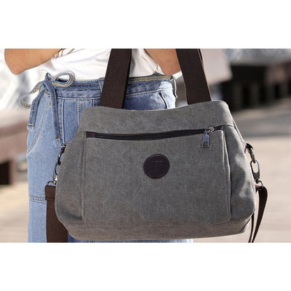 Crossbody Bag 3-Compartments Satchel Handbags Purse Messenger Shoulder Bag Grey