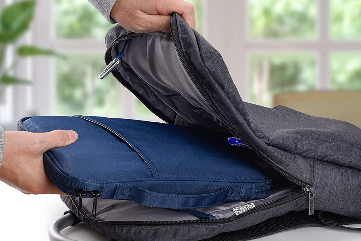 2Pcs Tablet Sleeve 10.8-13 inch Laptop Sleeve Protective Carrying Case Bag Travel Pouch-Blue