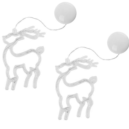 8PCS Christmas String Lights Hanging Window Indoor Outdoor Lights with Suction Cup for Xmas Party Decoration -ELK