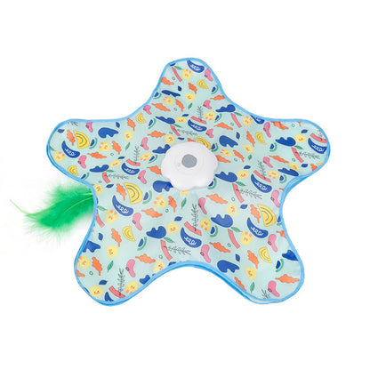 Interactive Cat Toy with Hide and Seek Feather-Green