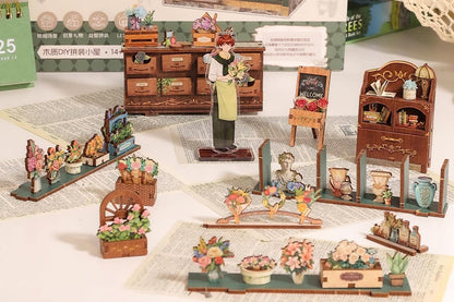 DIY Miniature House Kit Tiny House Kit for Adults to Build for Family Friends-?Flower?Cottage