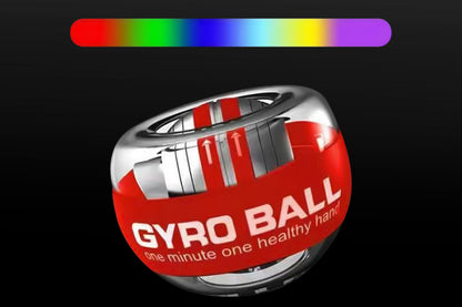 6 Color LED Gyroscope Wrist Exercise Ball Strength Trainer Muscle Training-Red