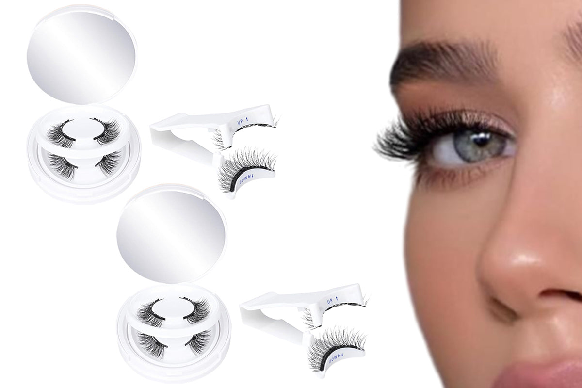 4 Pairs Of Reusable Eyelashes With Eyelash Tweezers Eyelashes Kit-Style 1