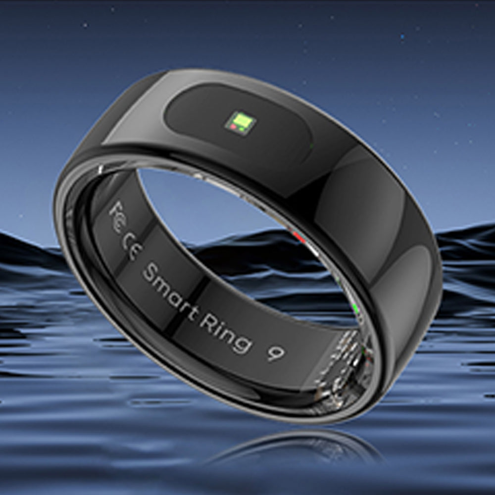 Smart Ring Health Tracker Ring with Touch Control - Black