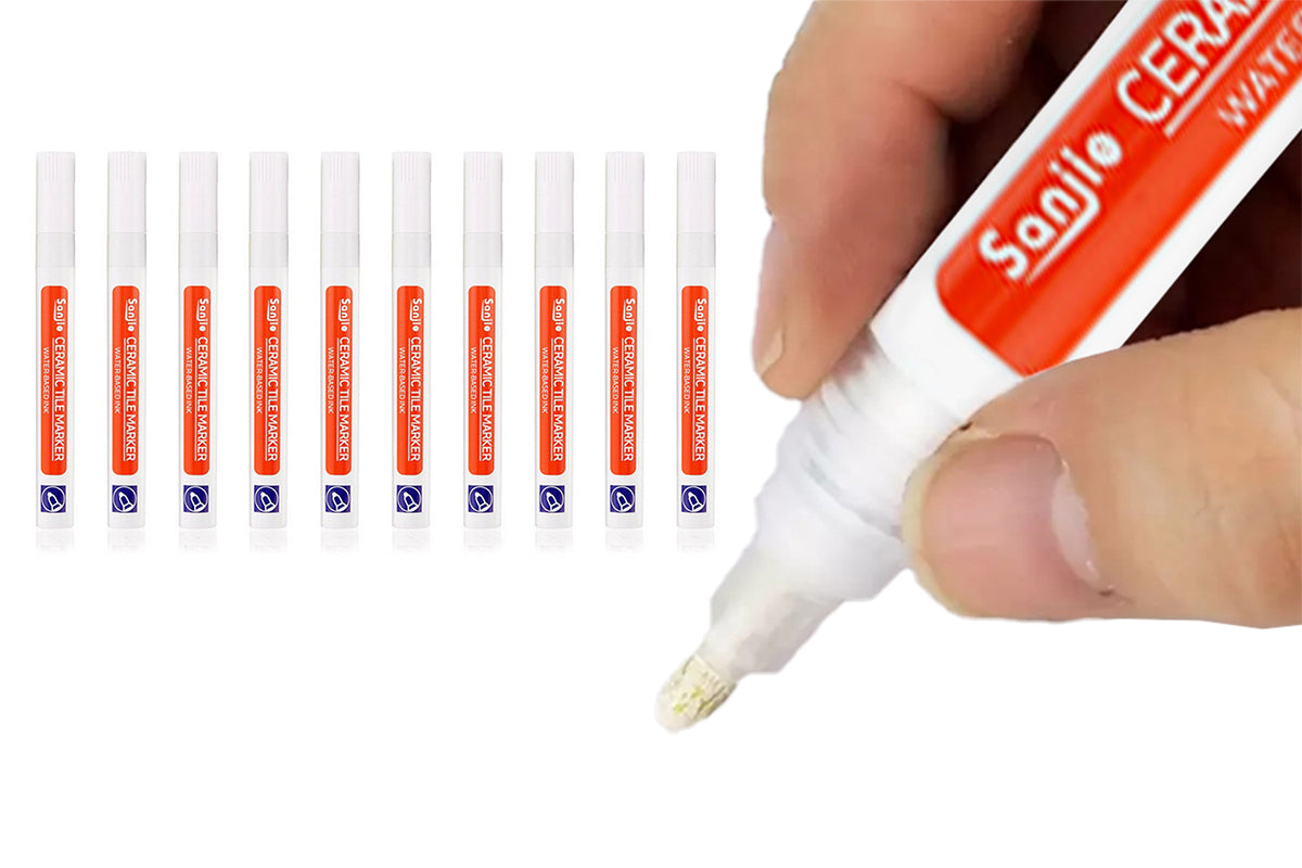 10 Pieces Tile Pen Wall Grout Restorer Pen Repair Marker Grout Filler Pen-White