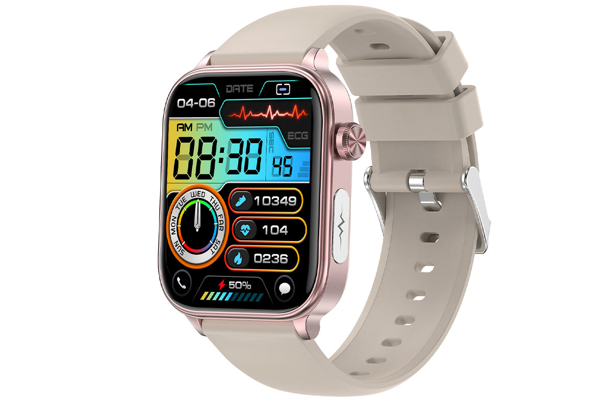 Smart Watch 1.96-Inch ECG Fitness Tracker with Heart Rate Blood Oxygen Blood Glucose Uric Acid and Blood Lipid 100 Sports Modes Activity Tracker-Grey