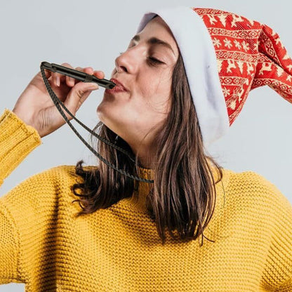 Mindful Breathing Necklace Calming Necklace Meditation Necklace with Cleaning Brush Black