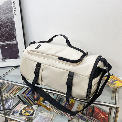 3-in-1 Sports Duffle Bag Travel Backpack Weekender Overnight Bag White