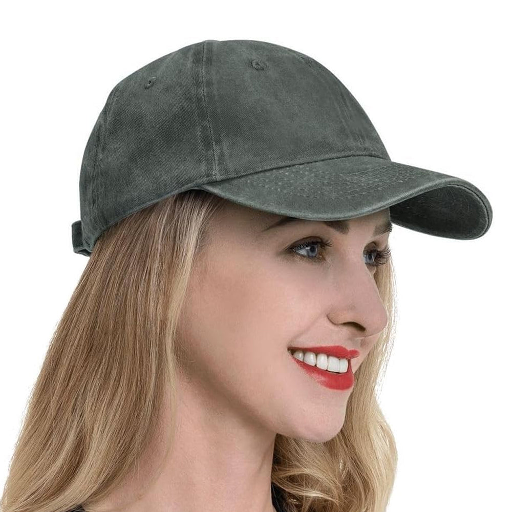 Casual Baseball Cap Adjustable Classic Sport Cap Solid Golf Dad Hat Army Green