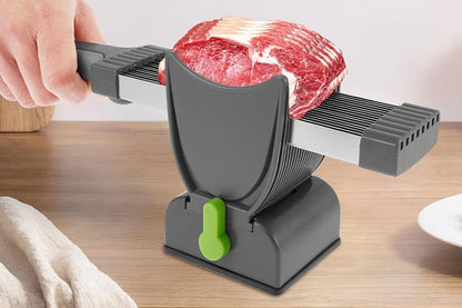 Manual Meat Slicer with Stainless Steel Blade for Beef Pork Mutton Hot Pot -Grey