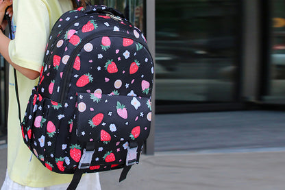 3Pcs Set Kids Backpack With Lunch Bag Pencil Bag Nylon Lightweight School Backpack-Black