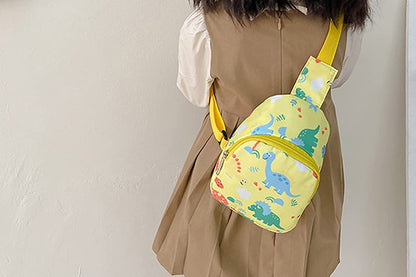 Kids Nylon Cartoon Sling Bag for Travel-Yellwo