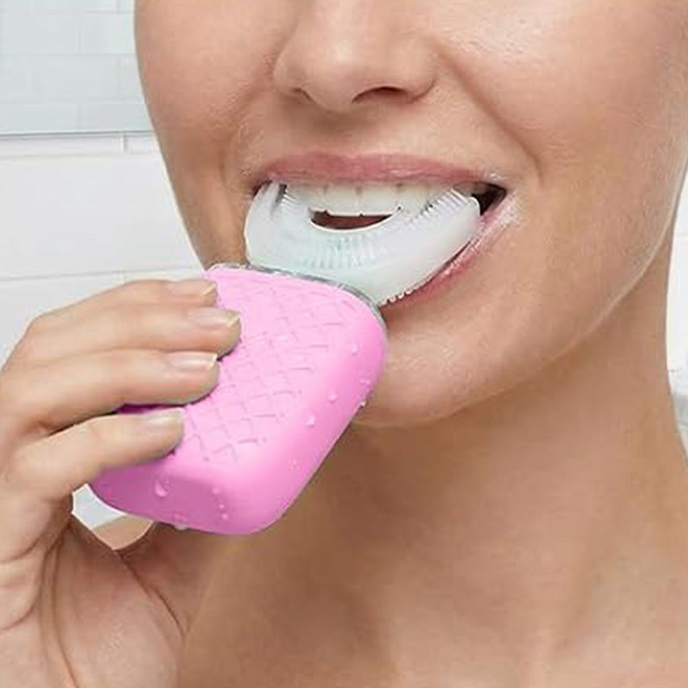 U Shaped Electric Toothbrush-Pink