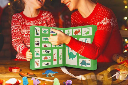 Christmas Advent Calendar Sensory Fidget Toys 24 Days Xmas Countdown Calendar Surprise Box Holiday Gift-Dinosaur Book Advent Calendar