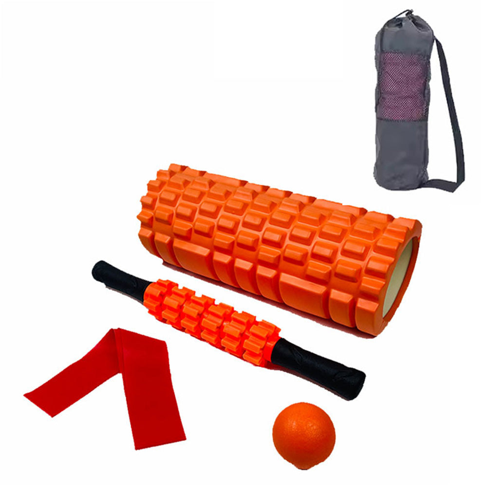 Fitness Foam Roller Set for Deep Tissue Muscle Massage Exercise Massage Rollers Orange