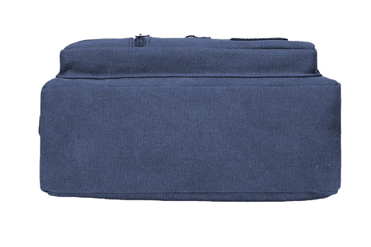 Men Vintage Crossbody Canvas Messenger Shoulder Bag-Blue