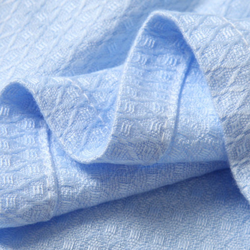 Breathable Summer Blanket Waffle Throw Blanket Air Conditioning Blanket Light Blue