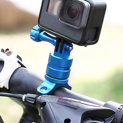 Aluminum 360-degree Bike Handlebar Mount for GoPro Hero 13 12 11 Cameras Blue