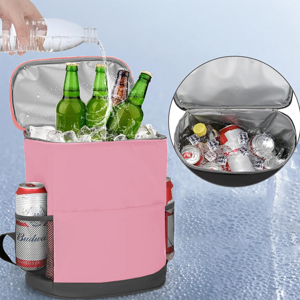Cooler Backpack Insulated Backpack Leak-proof Cooler Bag for Camping Fishing Lunch Picnic Pink