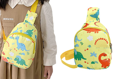Kids Nylon Cartoon Sling Bag for Travel-Yellwo