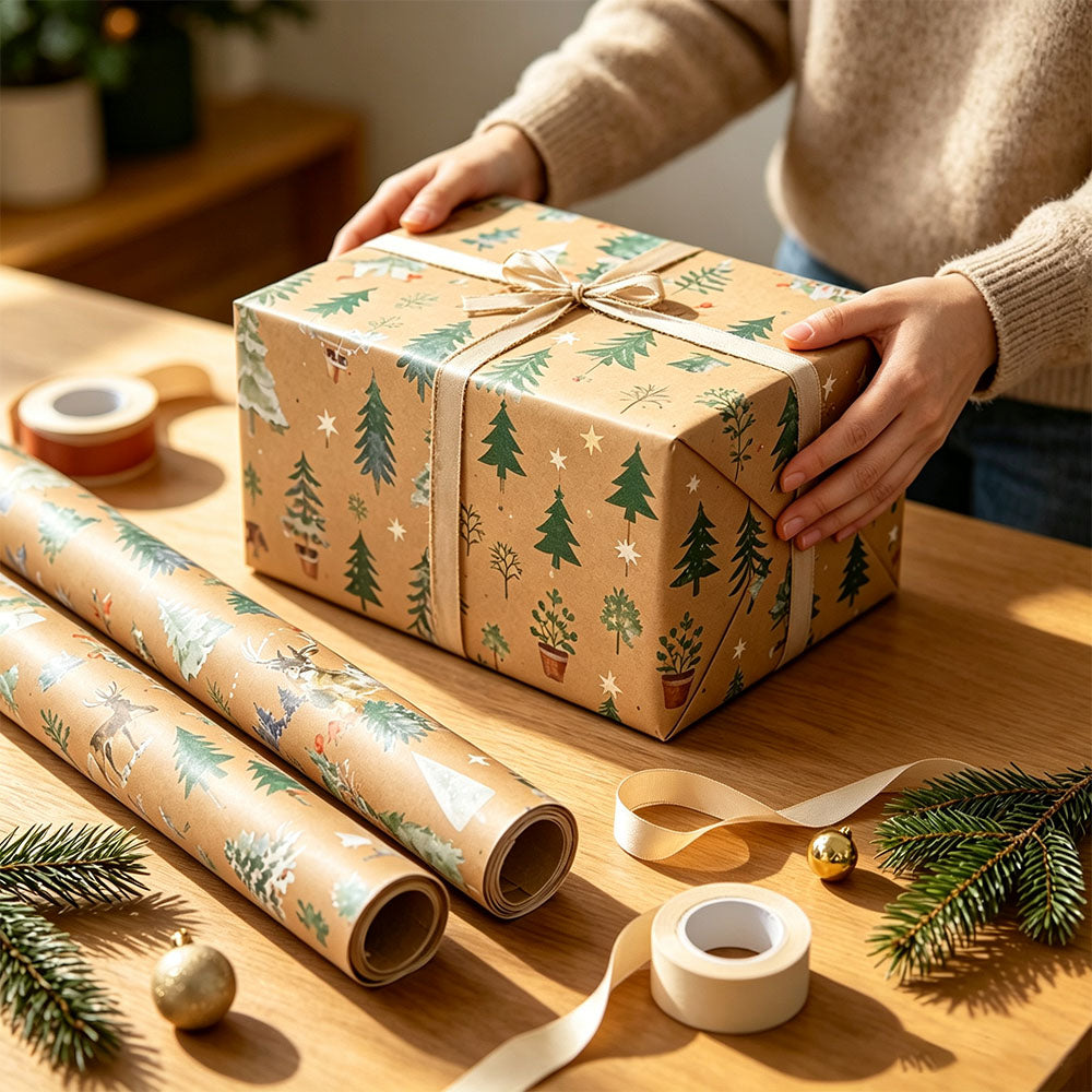 2 Pack Double Sided Christmas Wrapping Paper 4 - Reindeer