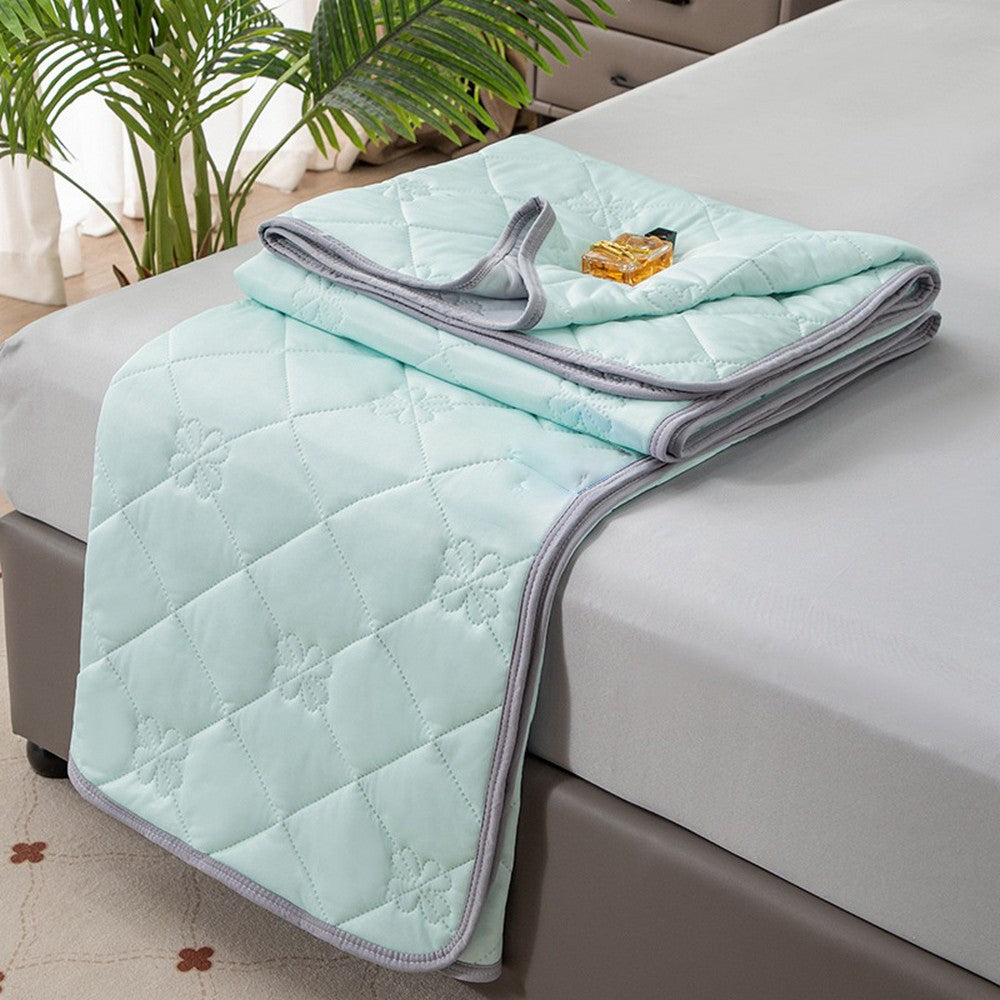 Double-Sided Cooling Blanket Summer Cool Touch Quilt Air Conditioner Blanket Green