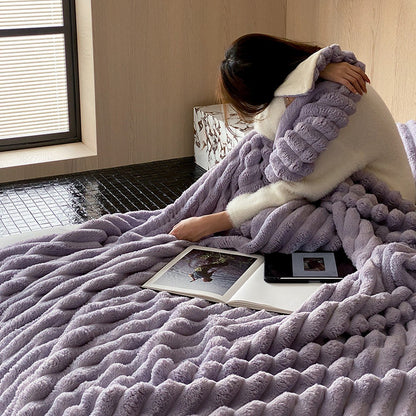 Throw Blanket for Couch Sofa Soft Fleece Throw Blankets Room Home Decor-Purple