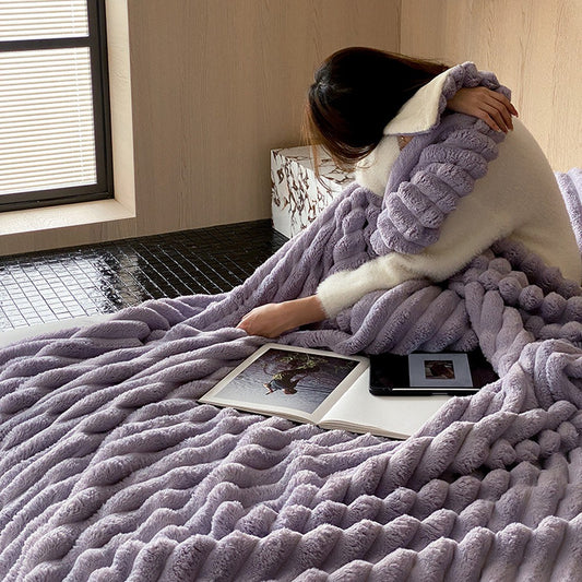 Throw Blanket for Couch Sofa Soft Fleece Throw Blankets Room Home Decor-Purple