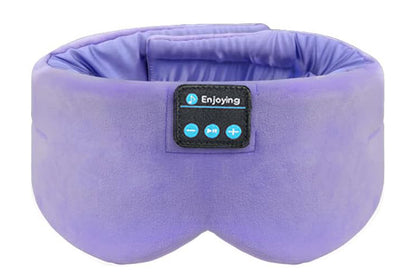 Bluetooth Sleep Mask with Headphones Music Eye Mask for Sleeping Travel Meditation -Purple