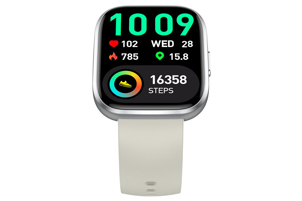 Smart Watch 1.85-Inch Fitness Watch with Heart rate Warning Sleep Monitor Blood Oxygen Calories Physiological Activity Tracker-Grey
