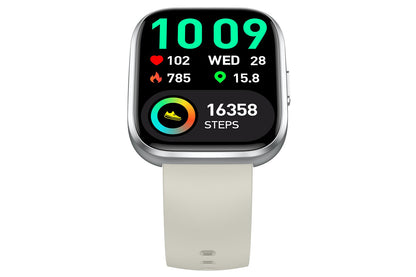 Smart Watch 1.85-Inch Fitness Watch with Heart rate Warning Sleep Monitor Blood Oxygen Calories Physiological Activity Tracker-Grey