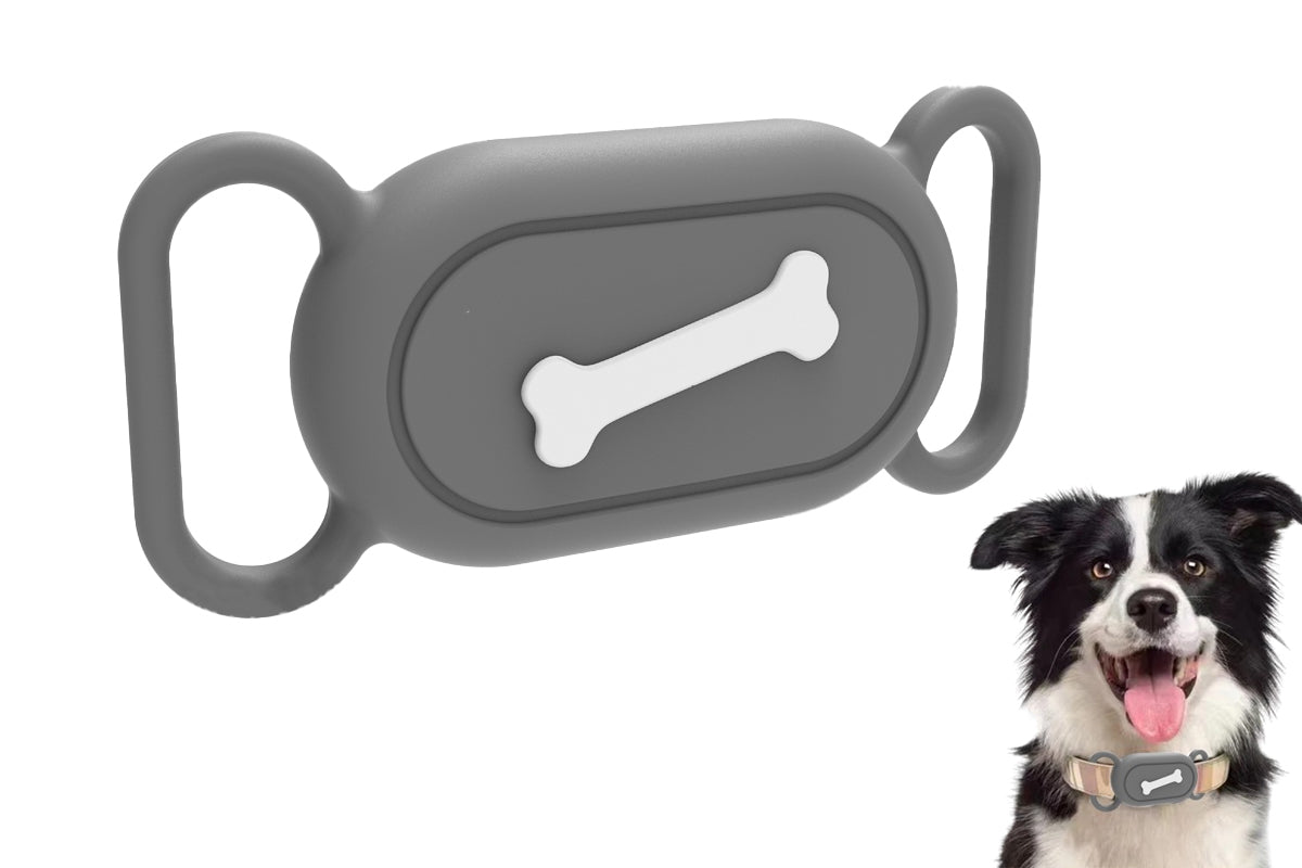 Silicone Pet Collar Case for Samsung Galaxy SmartTag 2 - Bone