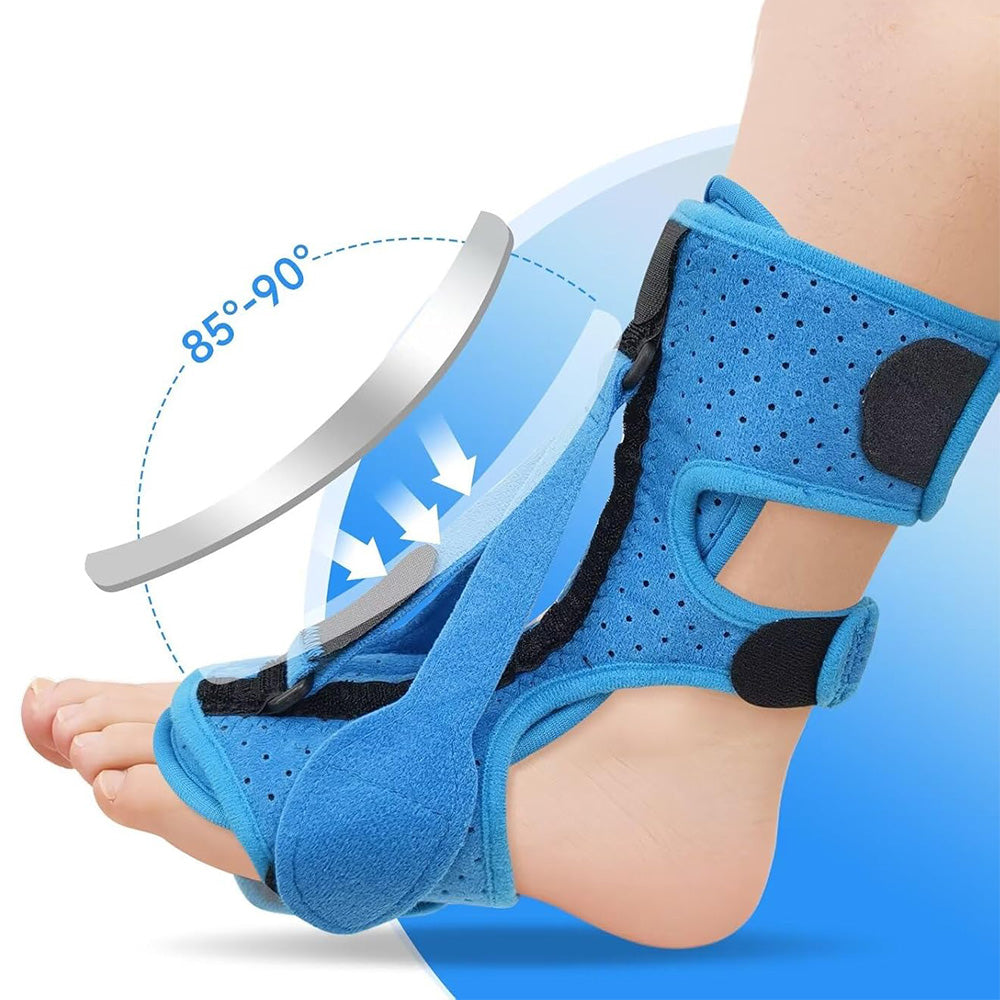 Plantar Fasciitis Night Splint Foot Drop and Achilles Brace Blue