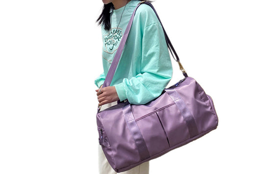 Sports Duffel Bag for Gym with Wet Pocket Shoe Compartment-PurPle