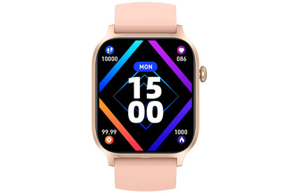 Smart Watch 1.85-Inch Fitness Watch with Heart Rate Sleep Monitor Blood Oxygen Blood Pressure Activity Tracker-Pink